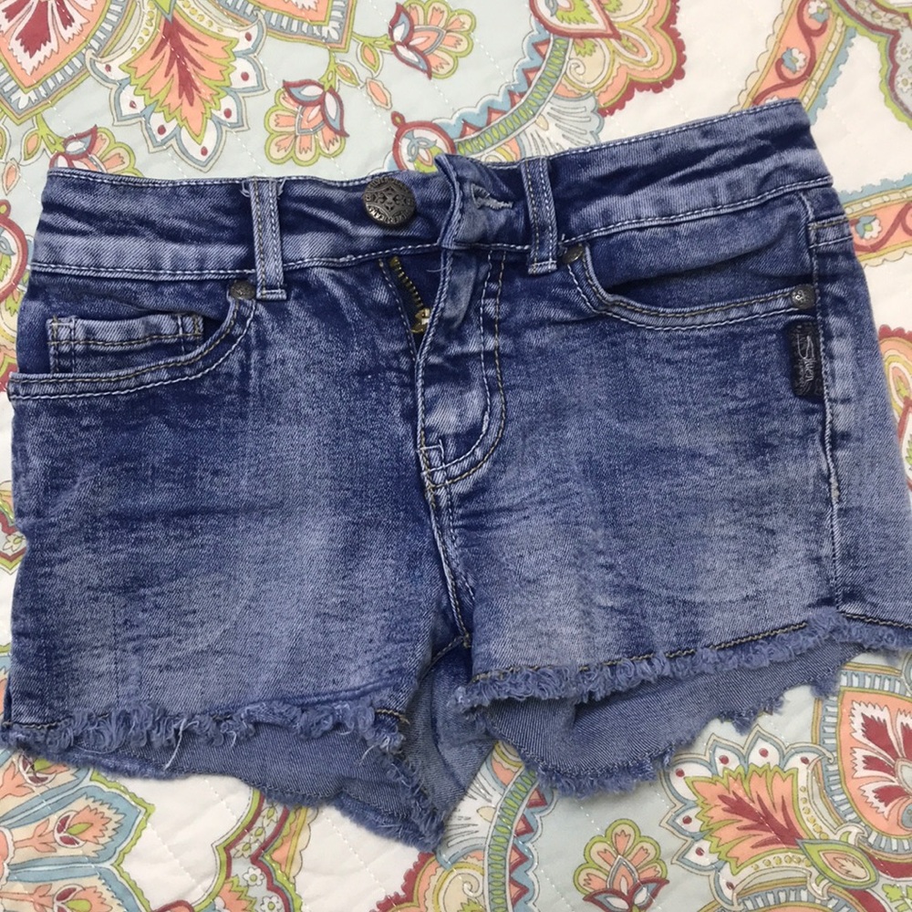 Girls “Silver jeans” shorts
